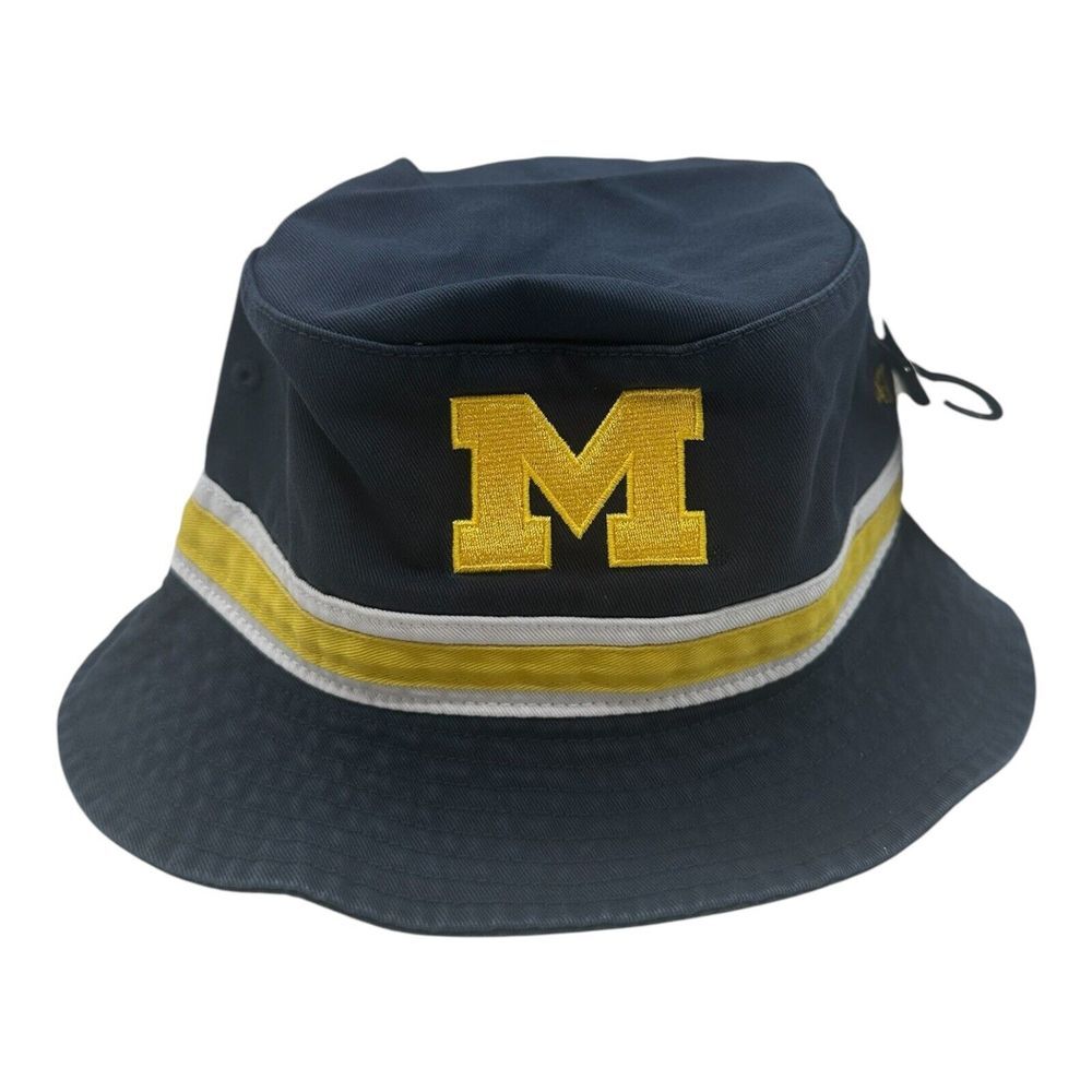 '47 Brand Michigan Wolverines Bucket Hat Cap Navy Blue NCAA Football OSFA